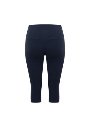 Lorna Jane Lotus No Chafe Phone Pocket 3/4 Leggings - Platinum Navy