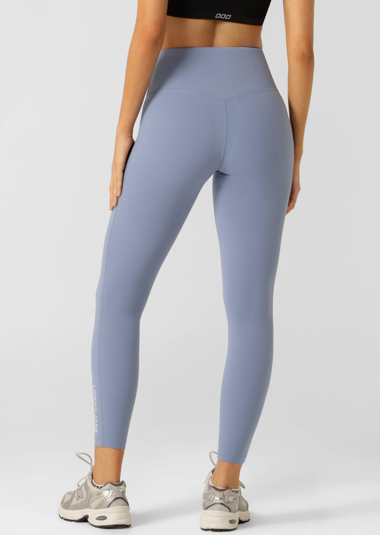 Lorna Jane Lotus No Chafe Phone Pocket Full Length Leggings - Gravity Grey