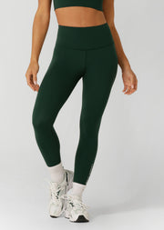 Lorna Jane Lotus Phone Pocket Ankle Biter Leggings - Dark Green