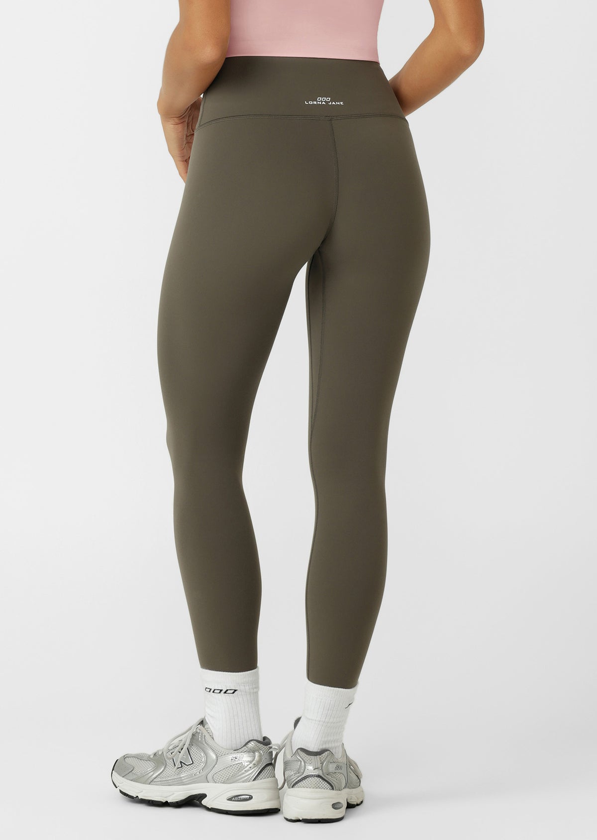 Lorna Jane Liberty Ankle Biter Leggings - Dark Khaki Haze