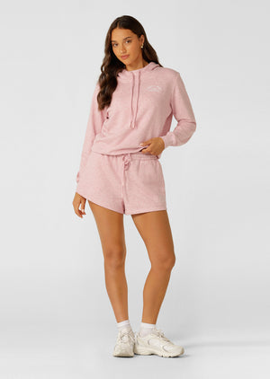 Lorna Jane Lotus Hoodie - Dusty Rose Marl
