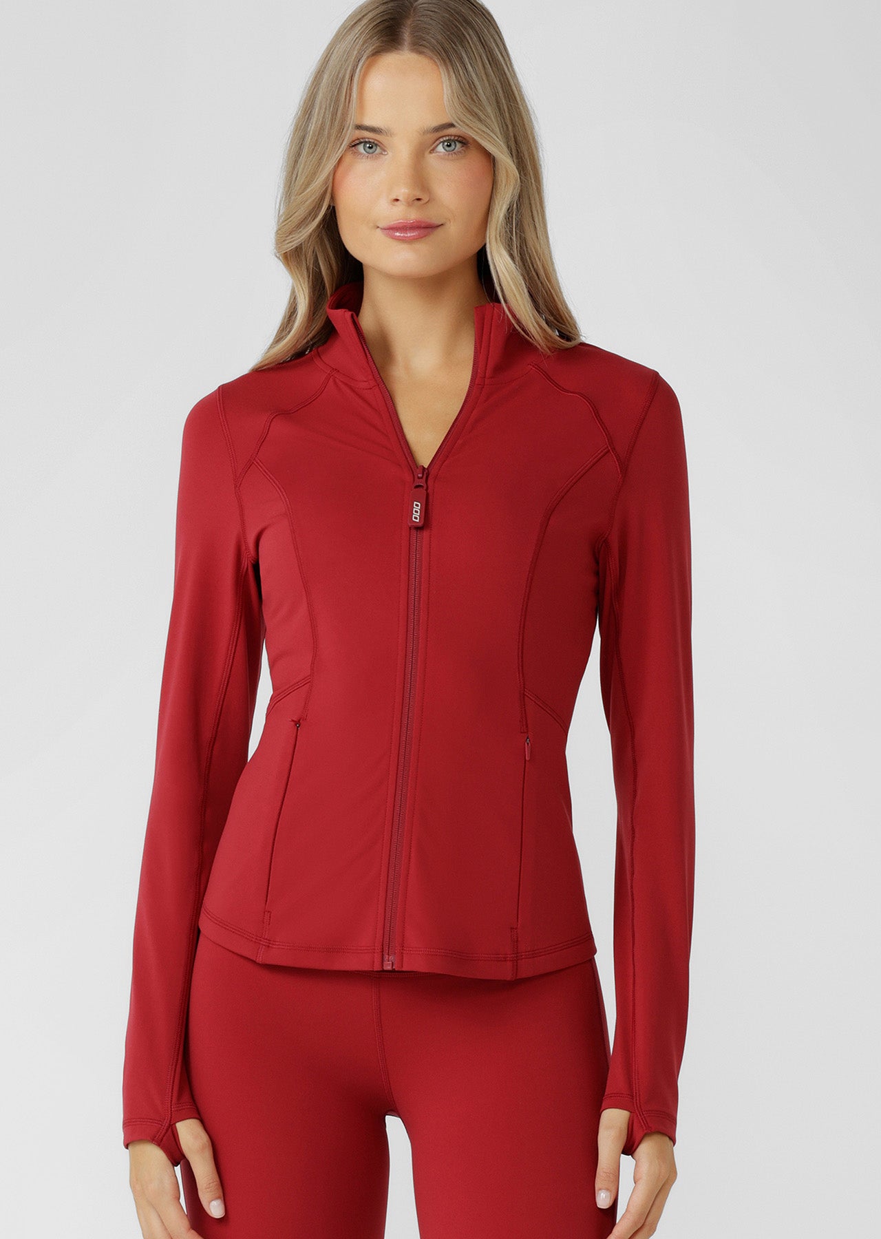 Lorna Jane Amy Active Tech Zip Through Jacket - Dark Red
