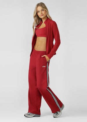Lorna Jane Amy Active Tech Zip Through Jacket - Dark Red