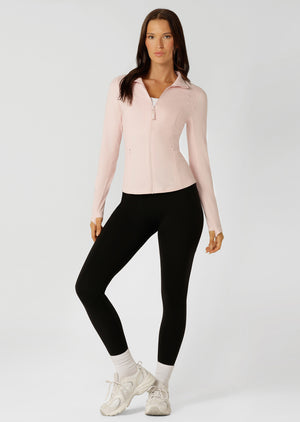 Lorna Jane Amy Active Tech Zip Through Jacket - Pale Peony