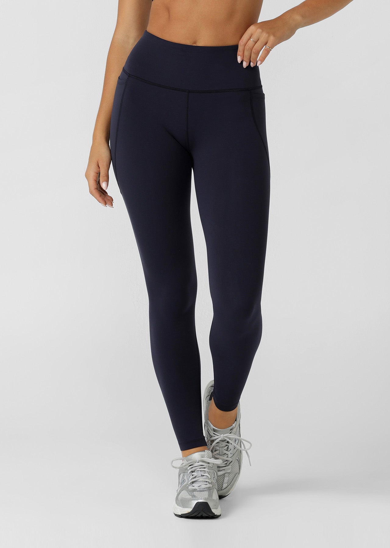 Lorna Jane Amy No Chafe Phone Pocket Full Length Leggings - Midnight Blue