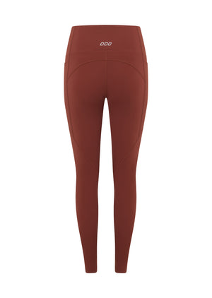 Lorna Jane Amy No Ride Phone Pocket Ankle Biter Leggings - Dark Spice
