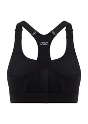 Lorna Jane Easy Zip On Max Support Sports Bra - Recycled Black