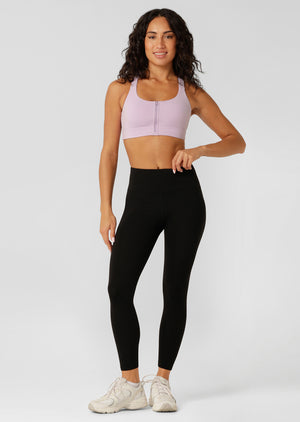 Lorna Jane Easy Zip On Max Support Sports Bra - Dusty Lilac