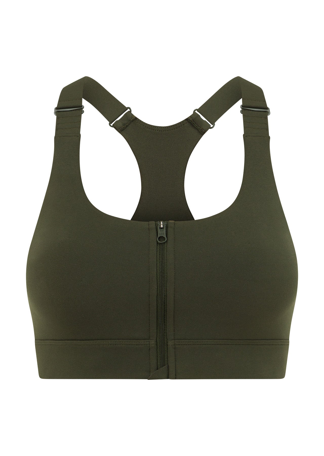 Lorna Jane Easy Zip On Max Support Sports Bra - Luxury Green