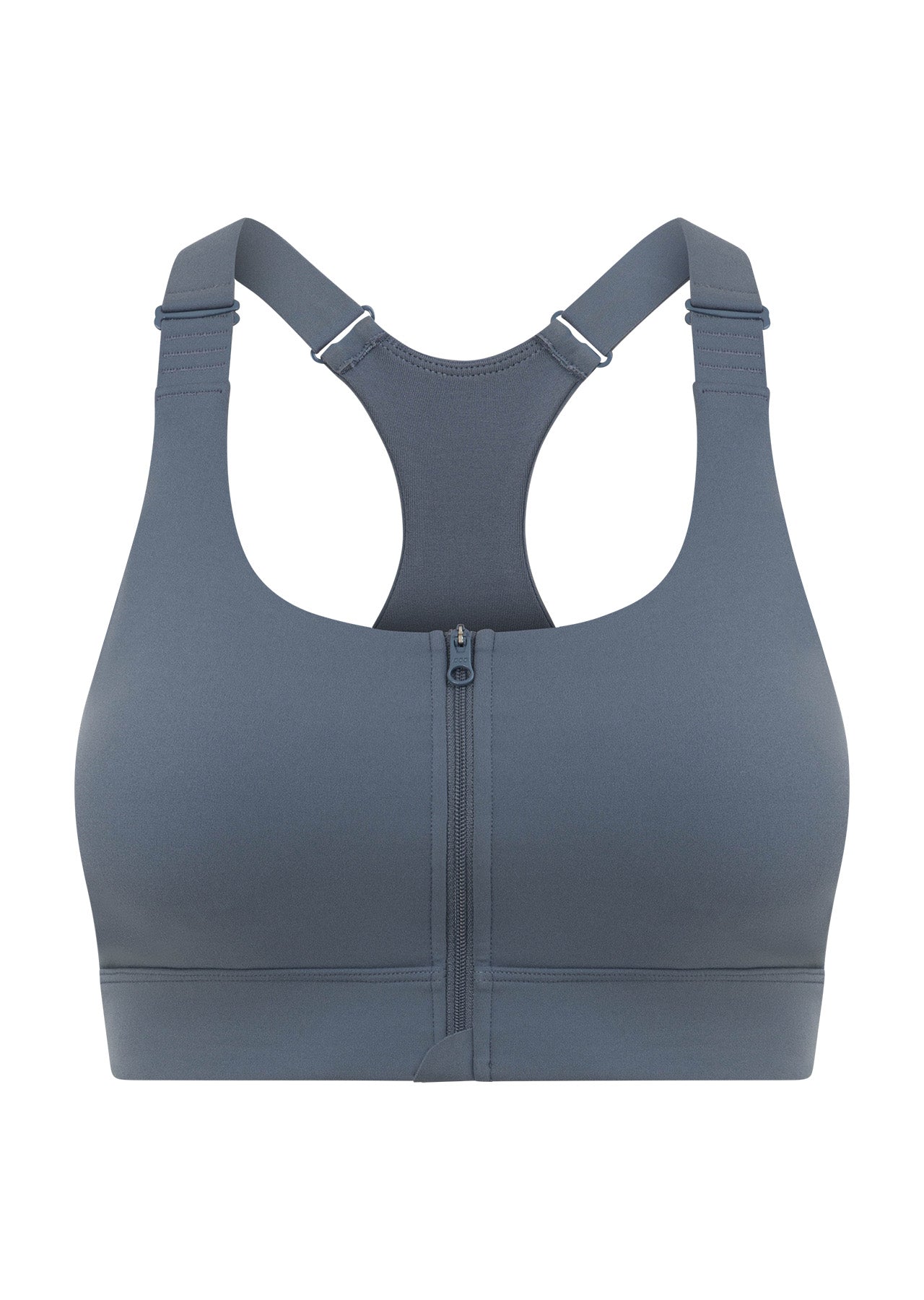 Lorna Jane Easy Zip On Max Support Sports Bra - Powder Grey