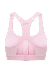 Lorna Jane Easy Zip On Max Support Sports Bra - Sweet Pink