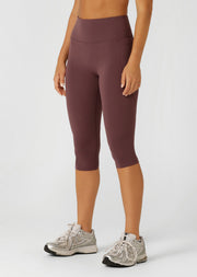 Lorna Jane Amy No Ride Phone Pocket 3/4 Leggings - Amethyst Shadow