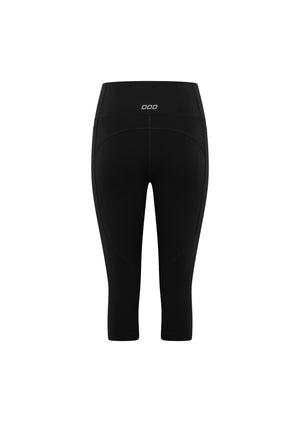 Lorna Jane Amy No Ride Phone Pocket 3/4 Leggings - Recycled Black