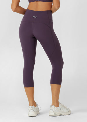 Lorna Jane Amy No Ride Phone Pocket 7/8 Leggings - Midnight Plum