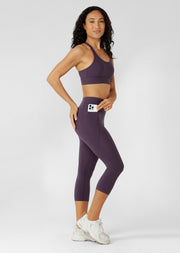 Lorna Jane Amy No Ride Phone Pocket 7/8 Leggings - Midnight Plum
