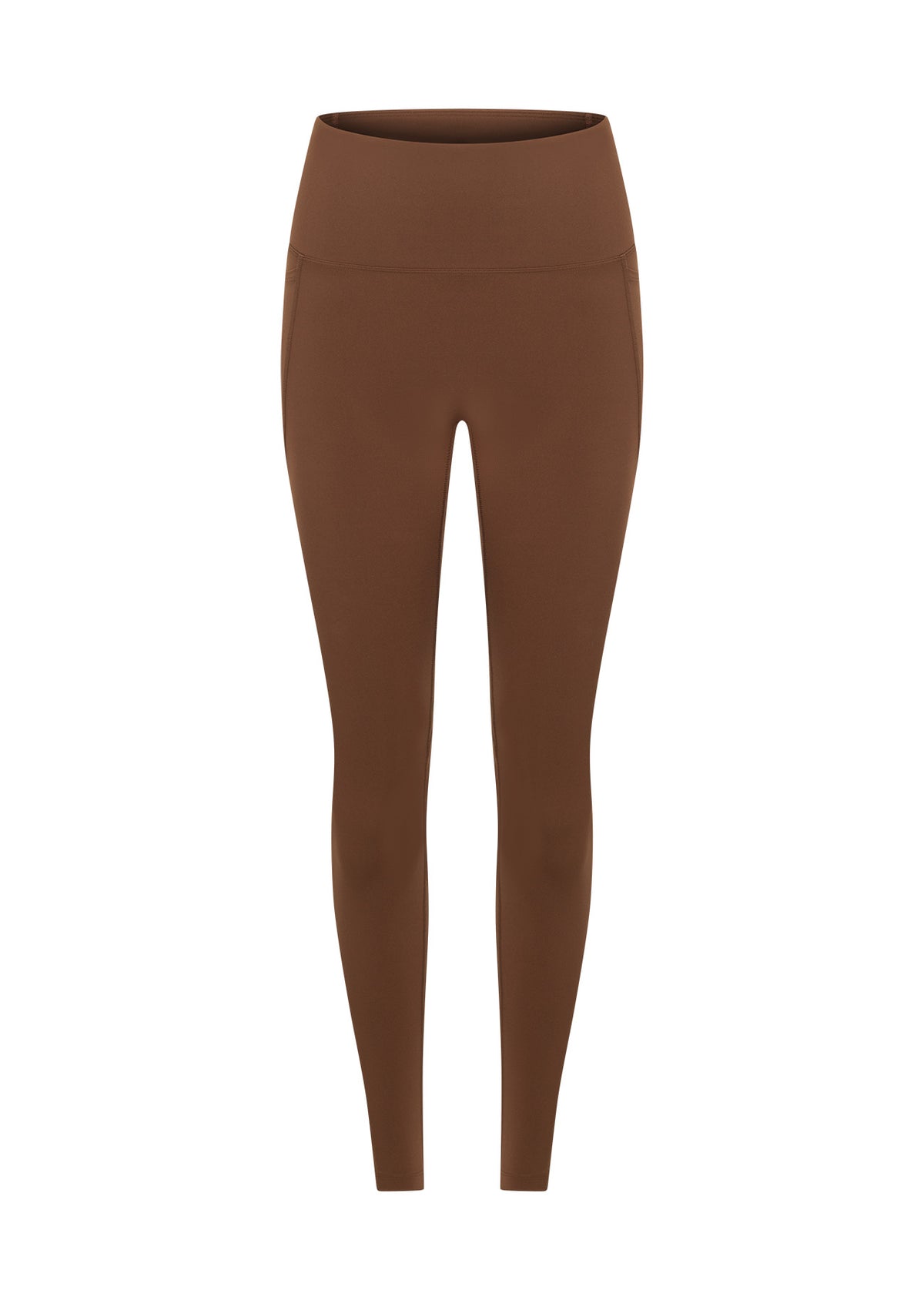 Lorna Jane Amy No Ride Phone Pocket Full Length Leggings - Chocolate