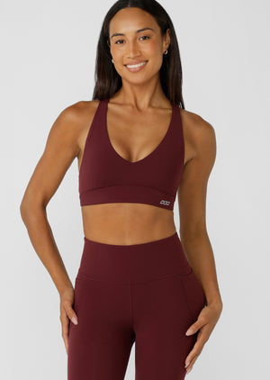 Lorna Jane Lifted Sports Bra - Cranberry