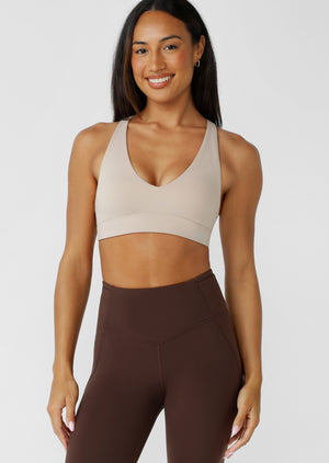 Lorna Jane Lifted Sports Bra - Latte
