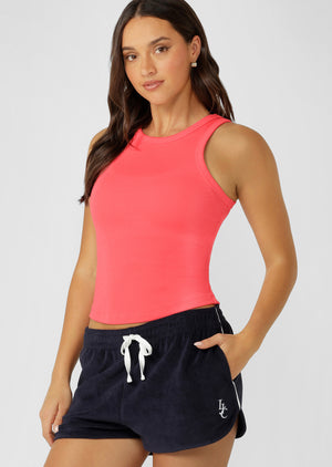 Lorna Jane LJ Basics Rib Tank - Guava Glow