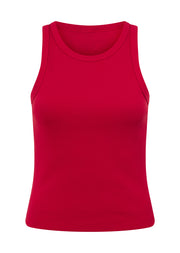 Lorna Jane LJ Basics Rib Tank - Rose Red