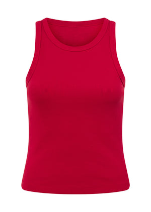 Lorna Jane LJ Basics Rib Tank - Rose Red