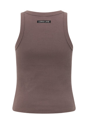 Lorna Jane LJ Basics Rib Tank - Stone