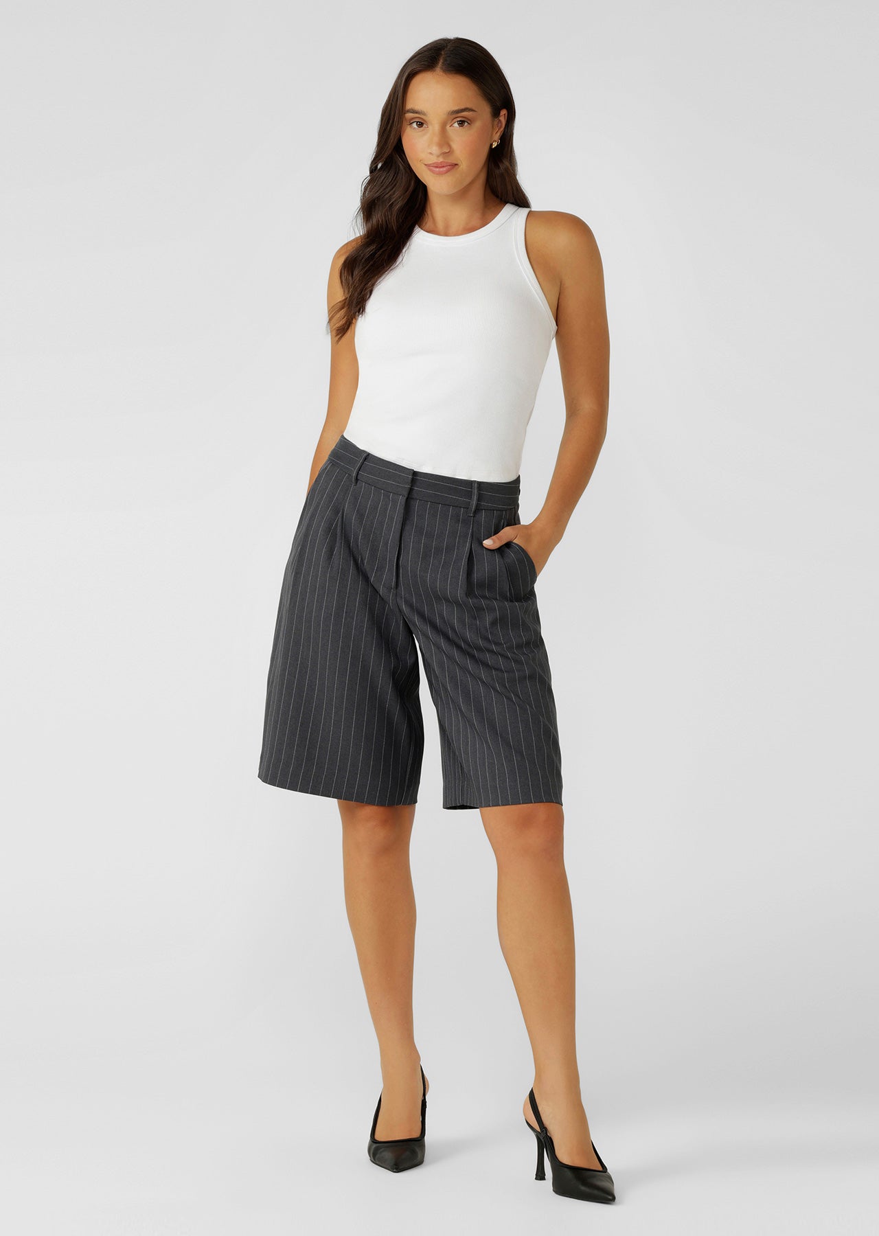 Lorna Jane LJ Basics Rib Tank - White