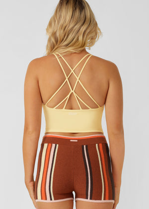Lorna Jane Lotus Bra Tank Combo - Lemon Cream