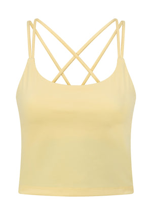 Lorna Jane Lotus Bra Tank Combo - Lemon Cream