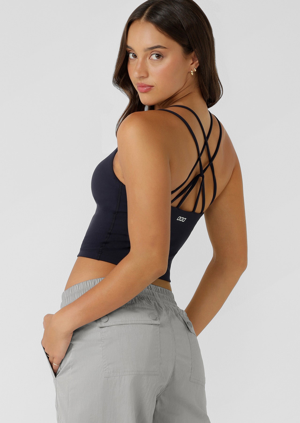Lorna Jane Lotus Bra Tank Combo - Midnight Blue