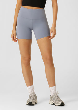 Lorna Jane Lotus No Chafe Phone Pocket 14cm Bike Shorts - Gravity Grey