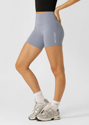 Lorna Jane Lotus No Chafe Phone Pocket 14cm Bike Shorts - Gravity Grey