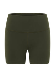 Lorna Jane Lotus No Chafe Phone Pocket 14cm Bike Shorts - Luxury Green
