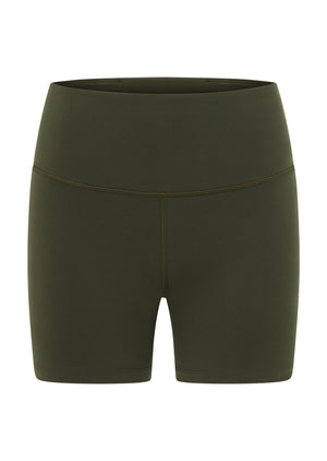 Lorna Jane Lotus No Chafe Phone Pocket 14cm Bike Shorts - Luxury Green