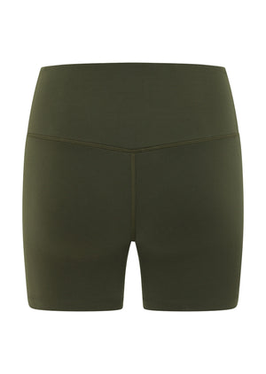 Lorna Jane Lotus No Chafe Phone Pocket 14cm Bike Shorts - Luxury Green