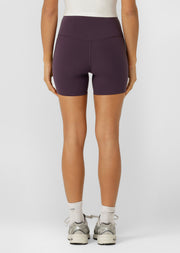 Lorna Jane Lotus No Chafe Phone Pocket 14cm Bike Shorts - Midnight Plum