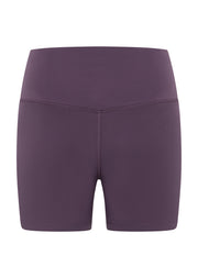 Lorna Jane Lotus No Chafe Phone Pocket 14cm Bike Shorts - Midnight Plum