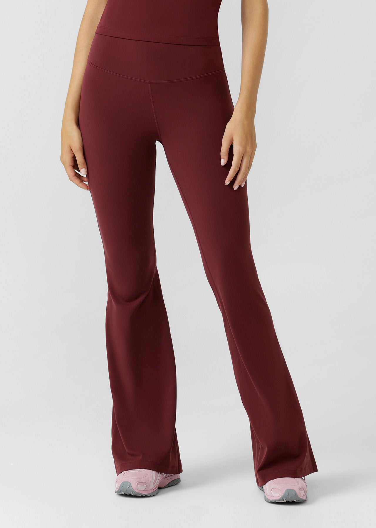 Lorna Jane Liberty Flared Leggings - Dark Ruby