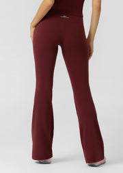 Lorna Jane Liberty Flared Leggings - Dark Ruby