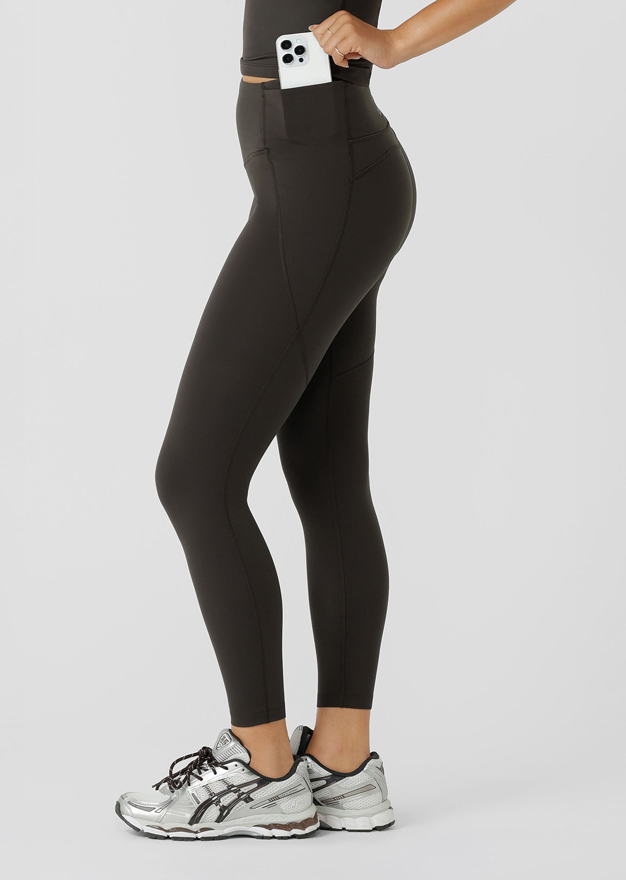 Lorna Jane Booty Lift And Support Pocket Ankle Biter Leggings - Volcano