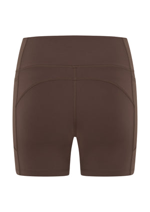 Lorna Jane Amy No Chafe Phone Pocket 14cm Bike Shorts - Cinnamon