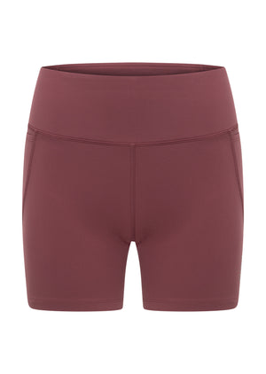 Lorna Jane Amy No Chafe Phone Pocket 14cm Bike Shorts - Dark Rose Blush
