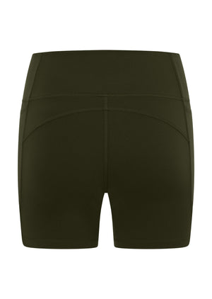 Lorna Jane Amy No Chafe Phone Pocket 14cm Bike Shorts - Luxury Green