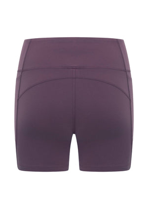 Lorna Jane Amy No Chafe Phone Pocket 14cm Bike Shorts - Midnight Plum