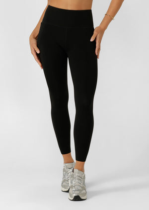 Lorna Jane Amy No Chafe Phone Pocket Ankle Biter Leggings - Recycled Black