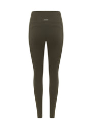 Lorna Jane Booty Lift And Support Pocket Full Length Leggings - Dark Khaki Haze