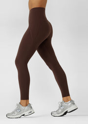 Lorna Jane Booty Lift And Support Pocket Full Length Leggings - Espresso