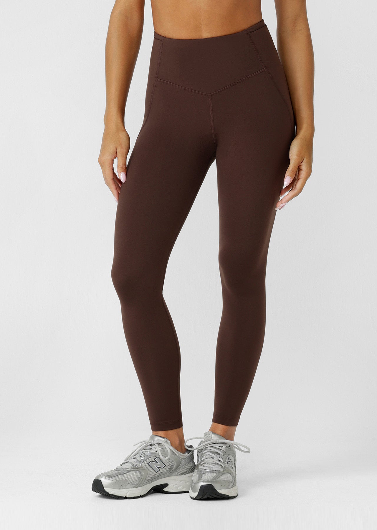 Lorna Jane Booty Lift And Support Pocket Full Length Leggings - Espresso