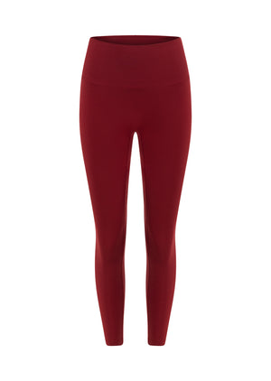 Lorna Jane Lotus Phone Pocket Ankle Biter Leggings - Cherry