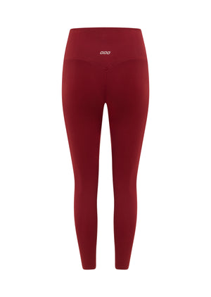 Lorna Jane Lotus Phone Pocket Ankle Biter Leggings - Cherry